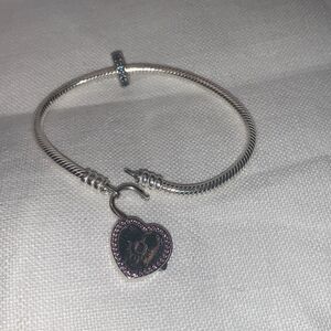 Pandora 925 Locket Bracelet with Charm